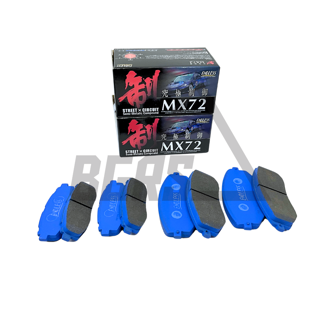 ENDLESS MX72 zn6 86用 Endless Brake Pads Full Set Type MX72 - BRZ ZC6 86 ZN6