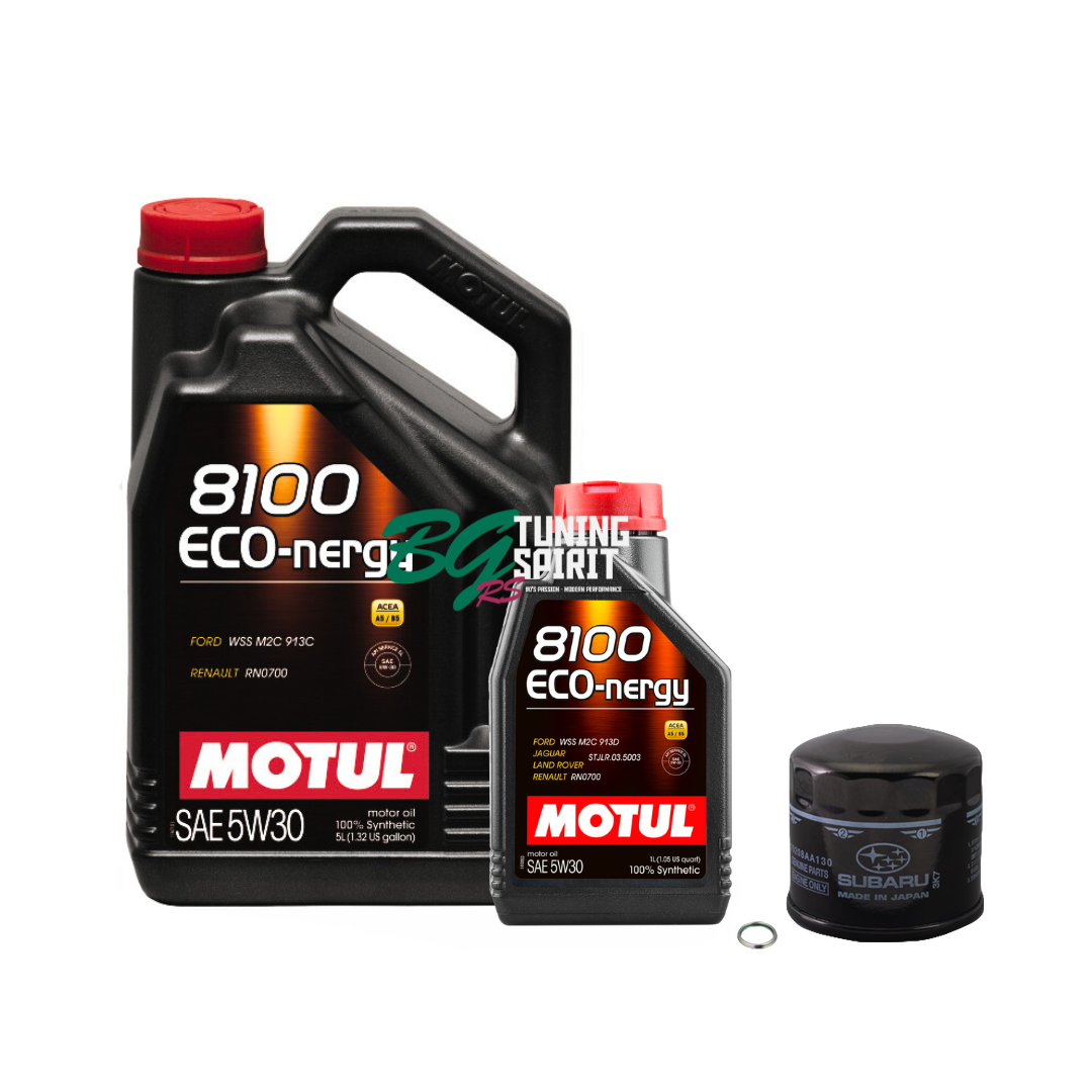 MOTUL 8100 ECO-nergy 5W30 FA20/FA24 Oil Maintenance Kit 2013+ FRS/BRZ/ –  Battle Garage Racing Service