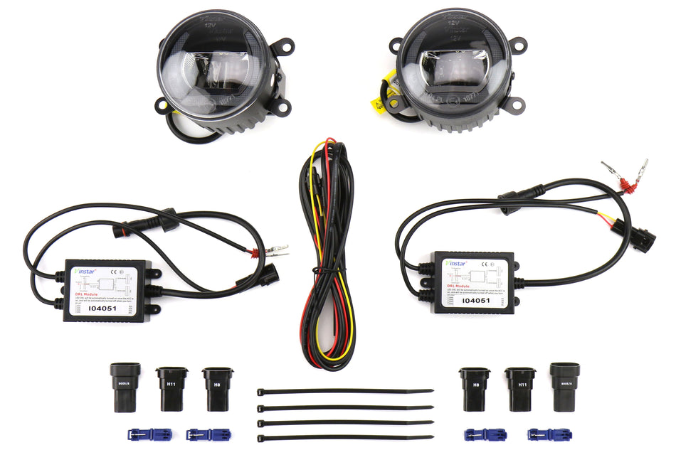 OLM LED Corona Ring DRL Fog Light Housings - 2015 WRX 2015 STI 13-15 FR-S BRZ 86 2014 Forester