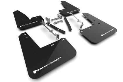 Rally Armor UR Black Mud Flaps with White Logo for 2023+ Toyota GR Corolla 