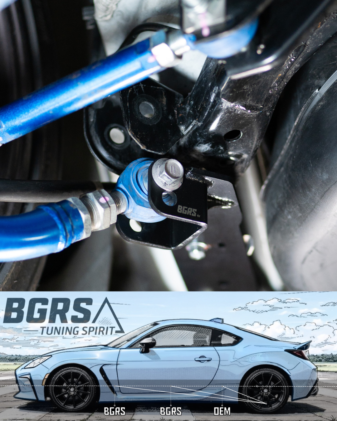 BGRS Anti Squat Traction Bracket for 2013+ FRS/BRZ/86 & 2022+ GR86