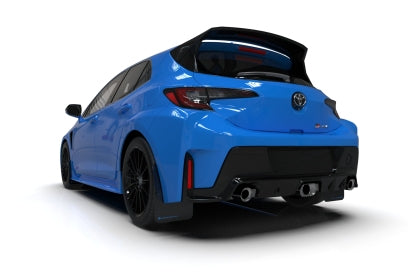 Rally Armor UR Black Mud Flaps with Light Blue Logo for 2023+ Toyota GR Corolla 