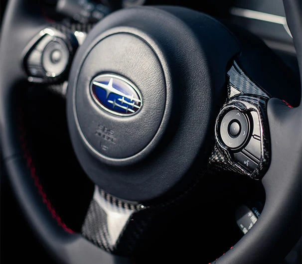 OLM LE Dry Carbon Fiber Steering Wheel Covers - 2017-2024 Subaru BRZ / Toyota GR86