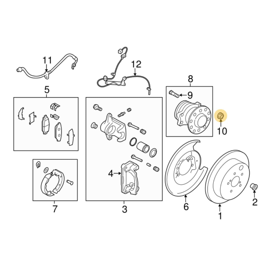 OEM Toyota / Subaru OEM GT86 BRZ Axle Nut