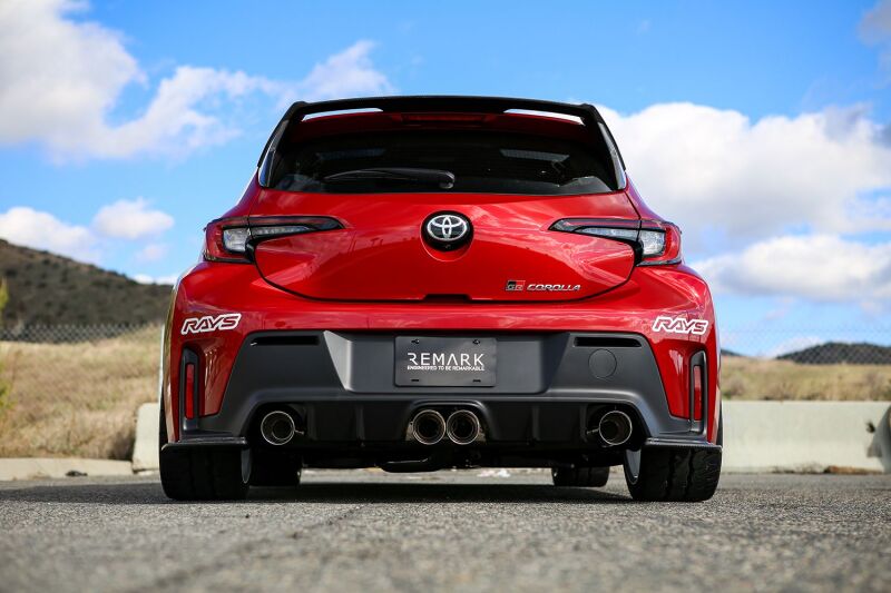 REMARK Elite Spec Resonated Dual Center Exit Cat-Back Exhaust - Burnt Stainless Steel Tips 2023+ Toyota GR Corolla