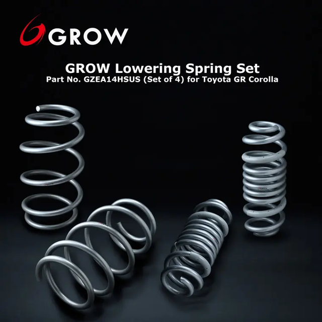 Cusco x GROW Progressive Front & Rear Lowering Spring Set (~1.0" Drop) - 2023+ Toyota GR Corolla