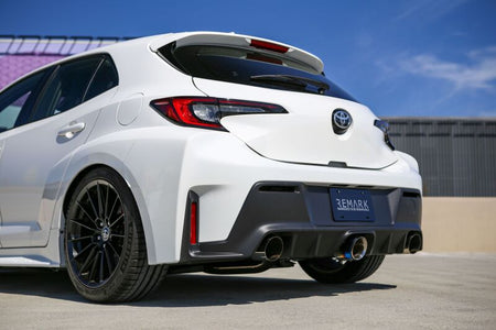 REMARK Elite Spec Stainless Steel Triple Tip Cat-Back Exhaust - Polished Outer & Burnt Titanium Center Tips - 2023+ Toyota GR Corolla