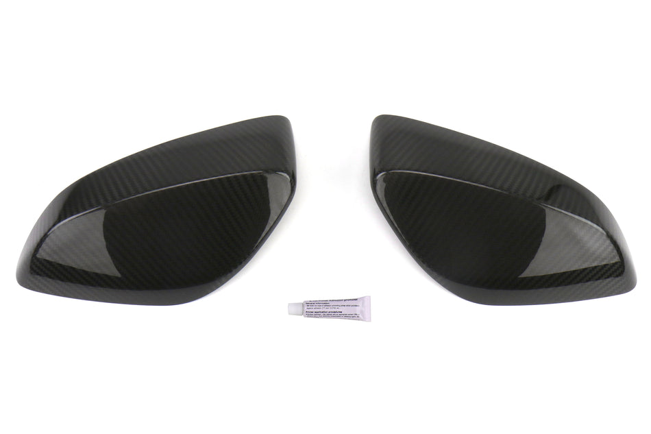 OLM Dry Carbon Fiber Mirror Covers with Gloss Clearcoat (pair) - 13-21 FR-S BRZ 86