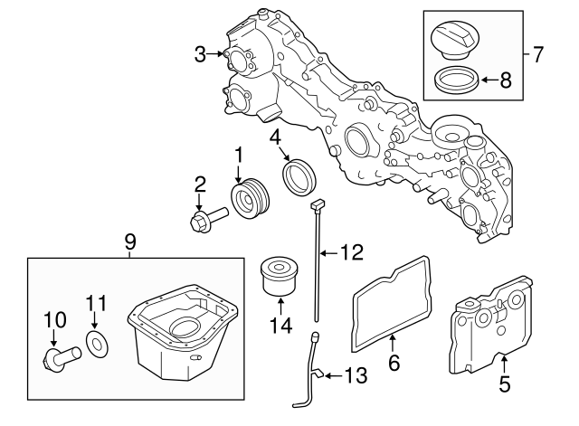 OEM Subaru Engine Timing Cover Gasket for 2013+ FRS/BRZ/86 22+ BRZ/GR86