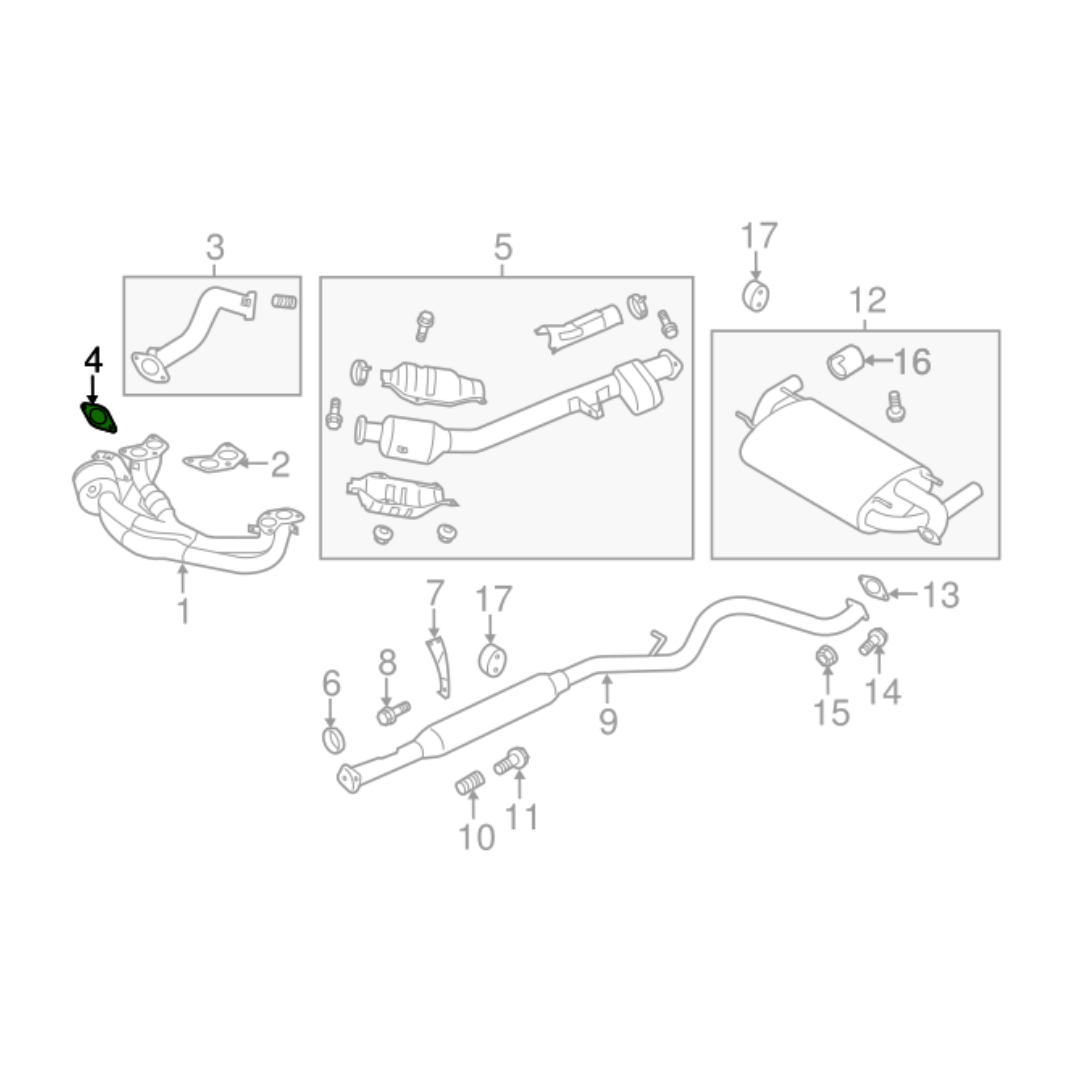 OEM Toyota GR86 / Subaru BRZ Exhaust Manifold Gasket