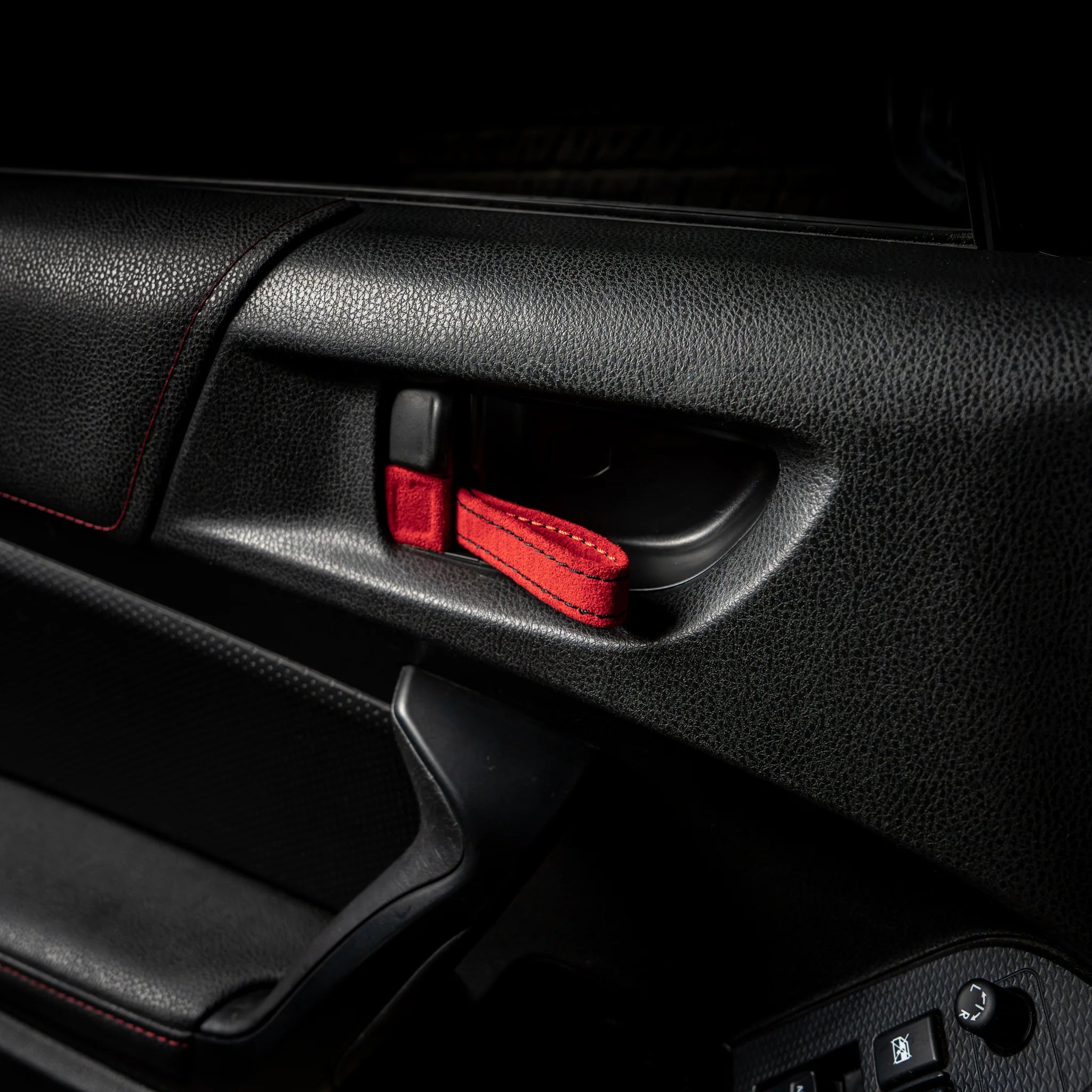 Billetworkz Alcantara Door Pull Strap Kit - Fits Subaru WRX/STI, BRZ, Crosstrek & More (2008–2021)