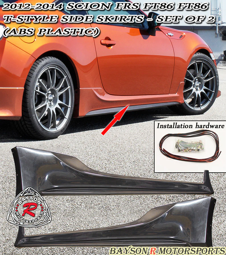 Bayson R Bayson R T Style Side Skirts For 2012-2021 Toyota 86 / Scion FR-S / Su ...