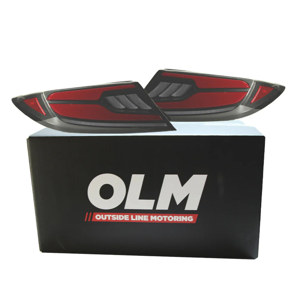OLM Raiden LED Taillights (Clear Lens/Red Bar) - 2022-2026 BRZ GR86