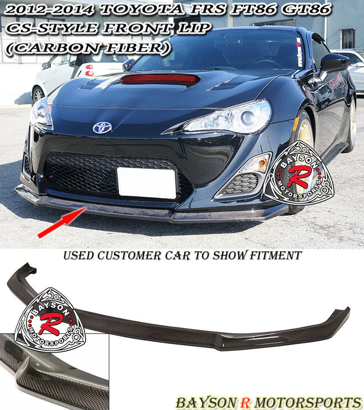 Bayson R Front Lip Bayson R CS Style Front Lip (Carbon Fiber) For 2012-2016 Scion FR-S ...