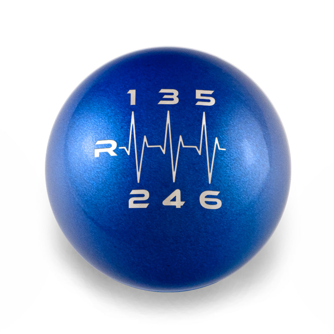 Billetworkz Weighted Shift Knob 6-Speed Heartbeat Engraving for Toyota GR Corolla / Corolla Hatch - Candy Blue