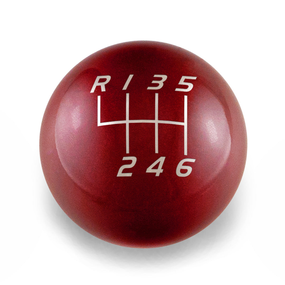 Billetworkz Weighted Shift Knob 6-Speed Velocity Engraving for 2023+ Toyota GR Corolla - Candy Red / Chonk