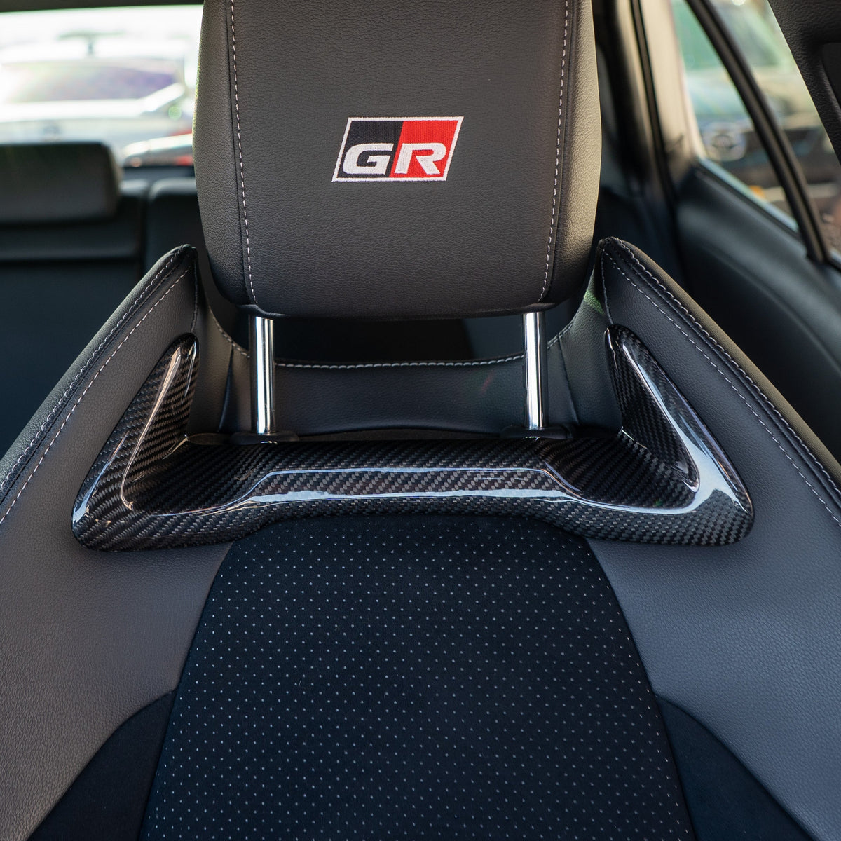 Driven.Media Carbon Fiber Front Seat Headrest Trim - 2023+ Toyota GR Corolla
