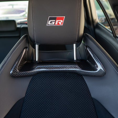 Driven.Media Carbon Fiber Front Seat Headrest Trim - 2023+ Toyota GR Corolla