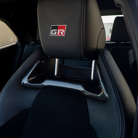 Driven.Media Carbon Fiber Front Seat Headrest Trim - 2023+ Toyota GR Corolla