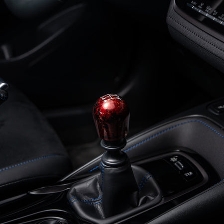 Billetworkz Cosmic Space Shift Knob 6-Speed Velocity Engraving for Toyota GR Corolla / Corolla Hatch - Red Cosmic Space  Short teardrop