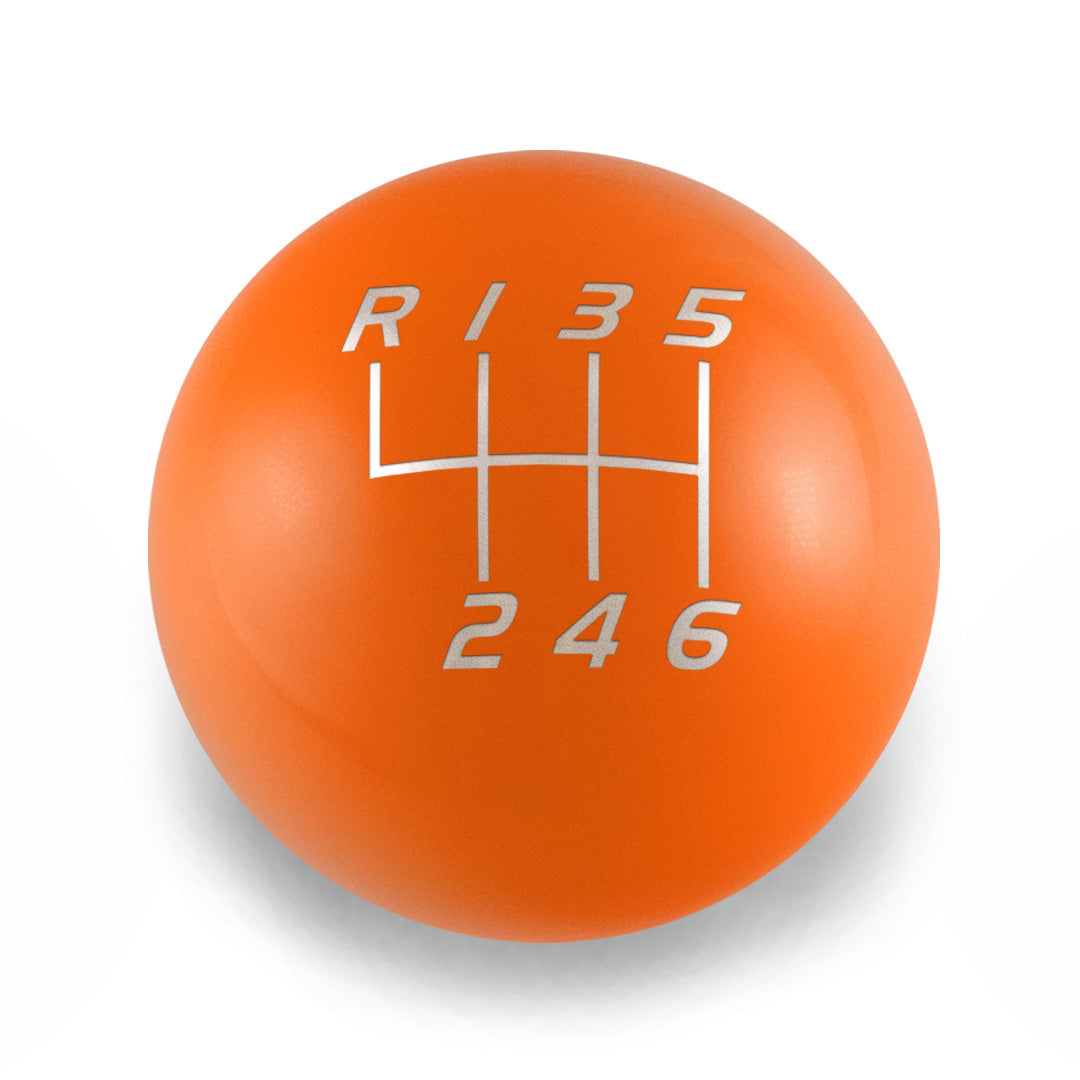 Billetworkz Weighted Shift Knob 6-Speed Velocity Engraving for 2023+ Toyota GR Corolla - Gloss Orange / Chonk