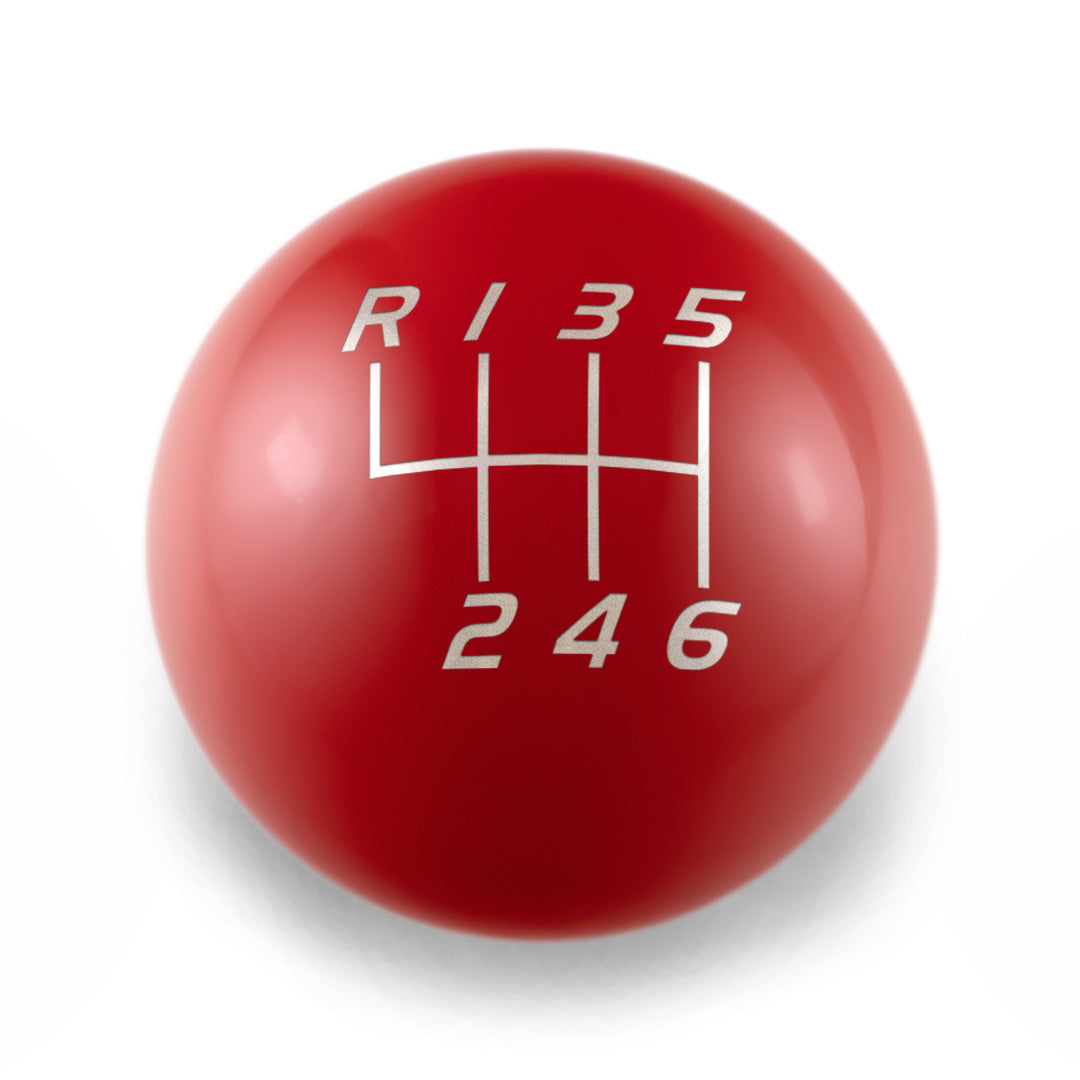 Billetworkz Weighted Shift Knob 6-Speed Velocity Engraving for 2023+ Toyota GR Corolla - Gloss Red / Chonk