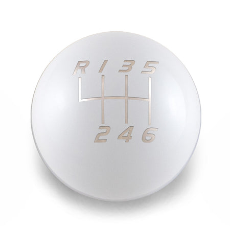 Billetworkz Weighted Shift Knob 6-Speed Velocity Engraving for 2023+ Toyota GR Corolla - Gloss White / Chonk