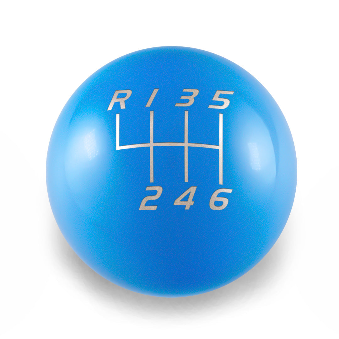 Billetworkz Weighted Shift Knob 6-Speed Velocity Engraving for 2023+ Toyota GR Corolla - Hyper Blue / Chonk
