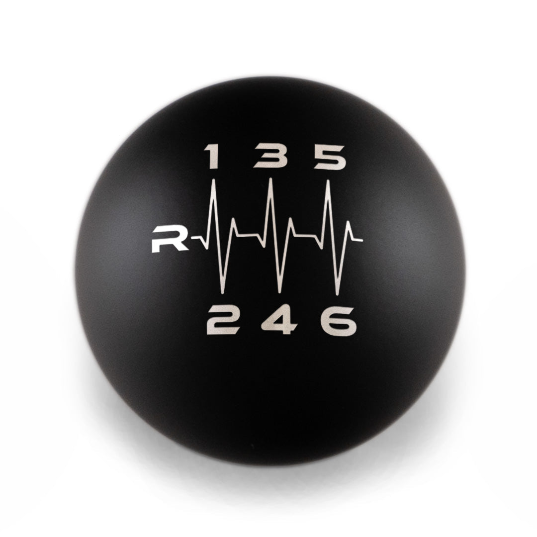Billetworkz Weighted Shift Knob 6-Speed Heartbeat Engraving for Toyota GR Corolla / Corolla Hatch - Matte Black