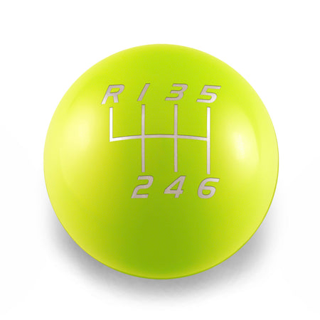 Billetworkz Weighted Shift Knob 6-Speed Velocity Engraving for 2023+ Toyota GR Corolla - Neon Yellow / Chonk