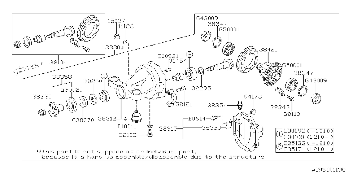 OEM Subaru Differential Drain Plug 2013+ FRS/BRZ/86 22+ BRZ/GR86