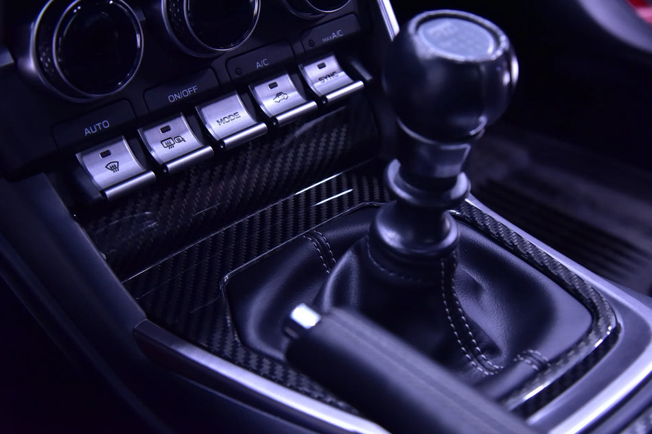 OLM LE Dry Carbon Fiber Shift Panel Trim (MT) - 2022-2026 BRZ 86