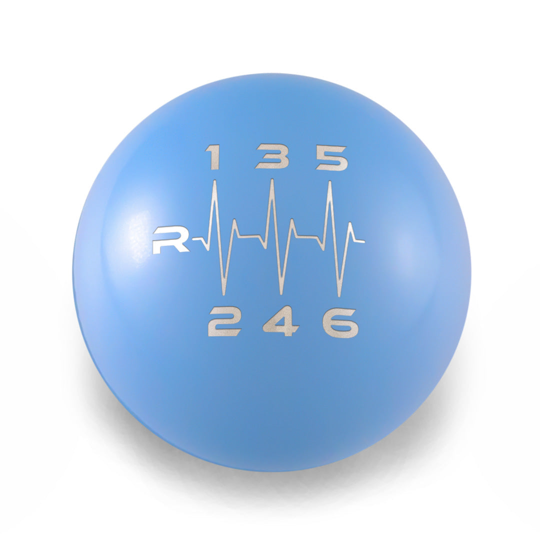 Billetworkz Weighted Shift Knob 6-Speed Heartbeat Engraving for Toyota GR Corolla / Corolla Hatch - Performance Blue
