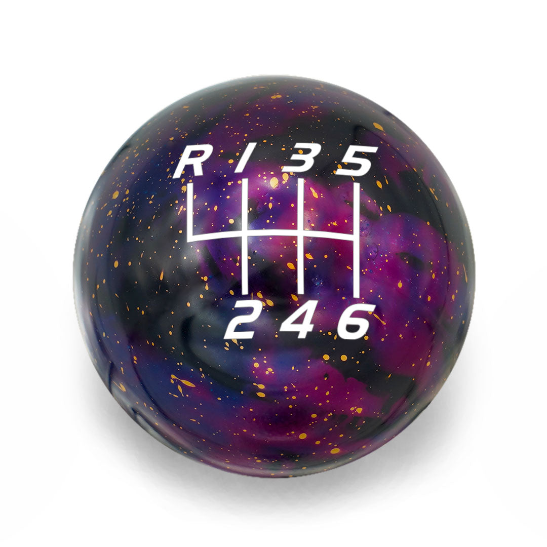 Billetworkz Cosmic Space Shift Knob 6-Speed Velocity Engraving for Toyota GR Corolla / Corolla Hatch - Purple Cosmic Space 