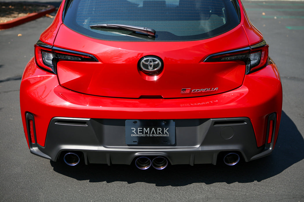 REMARK Elite Spec Full Titanium Quad Tip Cat-Back Exhaust - Burnt Titanium Tips - 2023+ Toyota GR Corolla