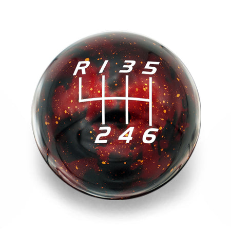 Billetworkz Cosmic Space Shift Knob 6-Speed Velocity Engraving for Toyota GR Corolla / Corolla Hatch - Red Cosmic Space 