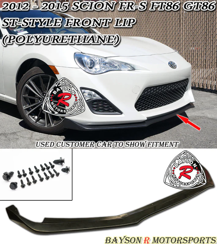 Bayson R Front Lip Bayson R ST Style Front Lip For 2012-2016 Scion FR-S – Battle Garage ...