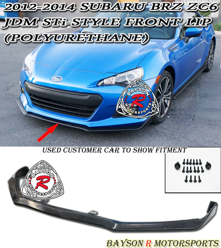 Bayson R Front Lip Bayson R STi Style Front Lip For 2012-2016 Subaru BRZ – Battle Garage ...