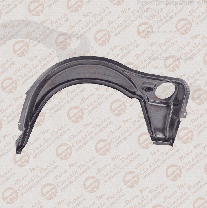 Passenger Side Outer Wheel Housing
1984-1987
Trueno and Levin