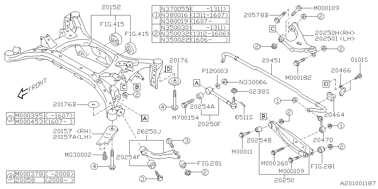 OEM Subaru Rear Sway Bar Bracket for 2013+ FRS/BRZ/86 22+ BRZ/GR86