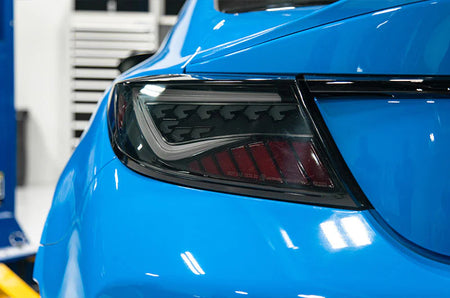 OLM Scythe Style LED Taillights (Smoke Lens Black Base White Bar) - 2022-2026 BRZ GR86