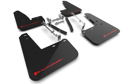 Rally Armor UR Black Mud Flaps with Red Logo for 2023+ Toyota GR Corolla