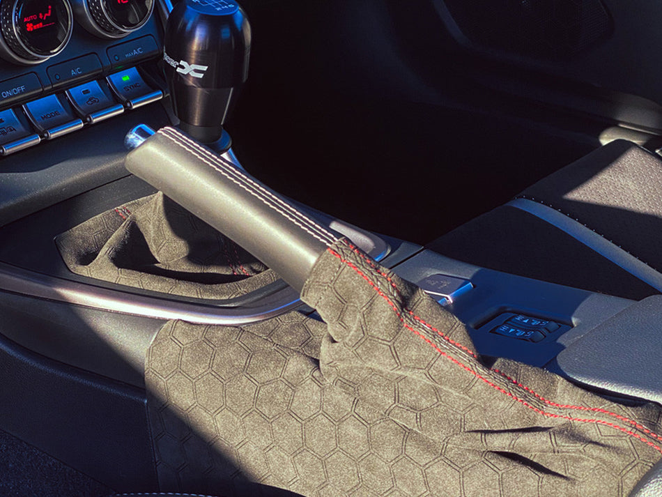 Racer X Fabrication Custom Hand-Stitched Emergency Brake (E-Brake) Boot – 2022+ Toyota GR86 & Subaru BRZ (ZN8/ZD8)