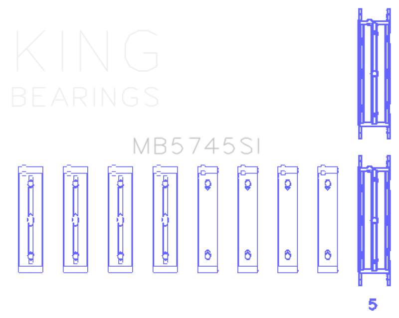 King SI Series Main Bearings (0.25mm Undersize) – Toyota 86 / GR86 & Subaru BRZ (FA20/FA24)