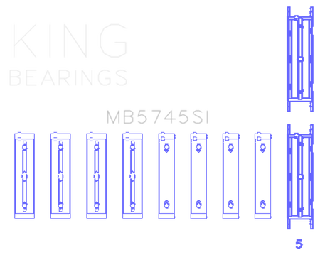 King SI Series Main Bearings (0.25mm Undersize) – Toyota 86 / GR86 & Subaru BRZ (FA20/FA24)