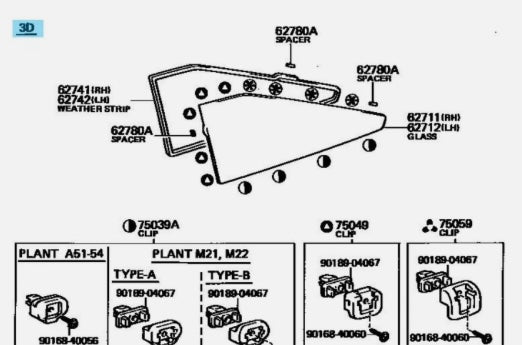 Hatch Window Trim Kit - AE86