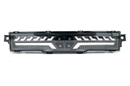 OLM V2 F1 Rear Fog Light (Clear Lens Black Base White Bar) - 2022-2026 BRZ GR86