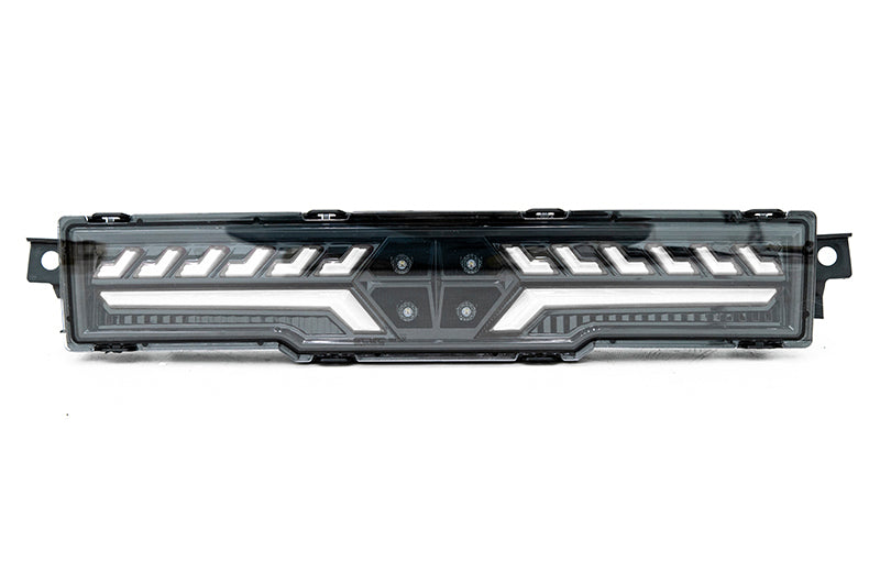 OLM V2 F1 Rear Fog Light (Clear Lens Black Base White Bar) - 2022-2026 BRZ GR86