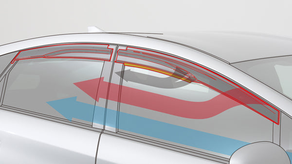 TOM'S Racing Sports Side Visor Set - 2023+ Toyota GR Corolla GZEA14H