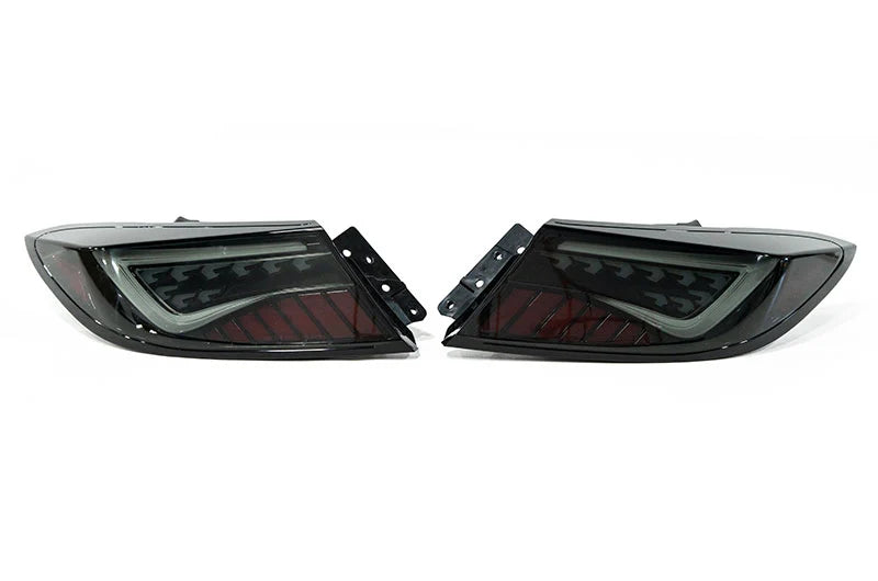 OLM Scythe Style LED Taillights (Smoke Lens Black Base White Bar) - 2022-2026 BRZ GR86